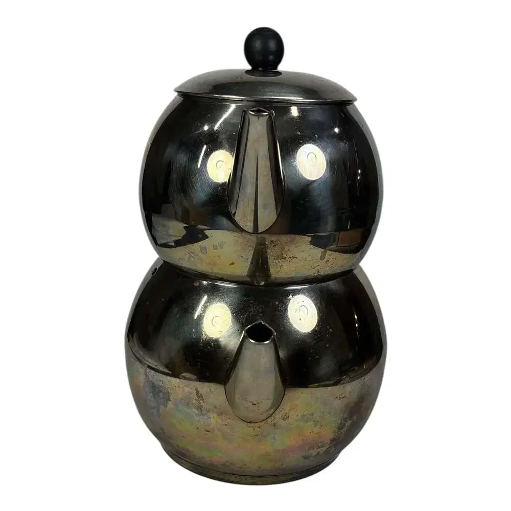 Zümrüt Turkish Double Teapot Set Stainless Steel 18/10 Extra Capsule Bottom